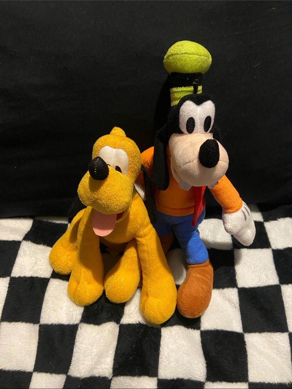 Disney Goofy & Pluto Plush Pair - Yellow, Orange, Blue